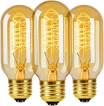 Colwatt T45 Vintage Edison Bulbs, 60w Specialty Decorative 60w-3pcs, Amber. Fixed Price $15.99.