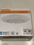 Sunlite 4set 6in Led Flush Mount Disc Matte White 12w 840lm Dimmable Cct. Fixed Price $50.00.