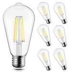 Brightown 6 Pack Led Edison Bulbs, 6w, Equivalent 60w, High Bright 5000k. Fixed Price $22.55.