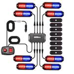 Wineco 8pcs Led Strobe Lights 12v Sync Feature Red Blue 12led Emergency Hazar.... Fixed Price $69.19.