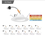 Commercial Electric 5/6" Integrated Led Cct Selectable Recessed Light, (12-pack). Fixed Price $74.99.
