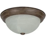 Diodesy 13" Dome Ceiling Fixture Distressed Brown Finish Alabaster Glass. Fixed Price $44.68.