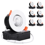 Torchstar 3-inch 7w Led Gimbal Airtight Recessed Light With Junction Box. Fixed Price $79.99.
