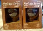 2 Heritage Series Amber Light Bulbs 40w - G25 Squirrel Cage Filament #779805. Fixed Price $10.99.