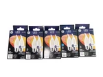 Ge Led 3.5 Watt Soft White Clear Finish Candelabra Bulb Lot Of 5 Two Packs E. Fixed Price $10.50.