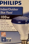 New Philips 100 Watt Blue Indoor Outdoor Flood Light Bulb 100par1b120v Holiday. Fixed Price $14.99.