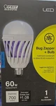 Feit Led Specialty A19 E26 (medium) Bug Zapper Bulb Daylight 60 Watt Equival. Fixed Price $15.99.