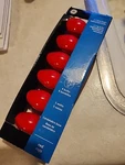 Red Light Bulbs - 6 Pk Of Ceramic C7 Size By Ge Holiday. Fixed Price $9.97.