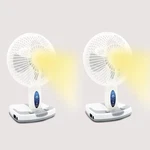 (2 Set)technical Pro Adventure Series Rechargeable Desk/wall Fan W Led Work Lamp. Fixed Price $68.99.