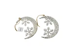 Melrose International Snowflake Christmas Bauble Ornaments Set Of 2 Silver Metal. Fixed Price $39.99.
