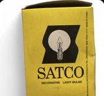 Vtg Satco 40 Watt Clear Candelabra Base (small) Decorative Light Bulb 120v S3823. Fixed Price $12.60.