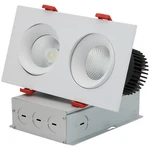 24w 2head Led Recessed Lighting Gimbal Retrofit Downlight, 1540lm, 5cct, 38. Fixed Price $106.85.