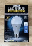 Sensor Brite Led Bulb Battery Backup Rechargeable 60w Dimmable E26 Base, New. Fixed Price $14.99.