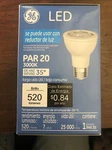 Ge Current Led7dp203w830/35 Led Lamp, Par20, 7 Watts, 3000k, 35 Degrees, E26. Fixed Price $12.00.
