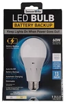 Sensor Brite Led Bulb Battery Backup Rechargable 60w Dimmable E26 Base New Box. Fixed Price $9.77.
