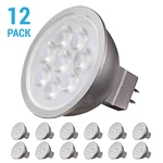 12 Pack Satco S9495 Led 6.5w 12v Mr16 2-pin Gu5.3 Silver Back 2700k Warm White. Fixed Price $91.00.