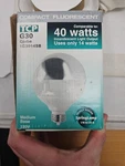 Tcp 40w Equivalent, 400lm, 14w Silver Bowl Cfl Lamp, G30 Globe Shape, 1g3014sb. Fixed Price $13.98.