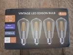 Yansun St58 E26 Medium Base 60w Equivalent Vintage Led Edison Filament Light 4pk. Fixed Price $17.00.