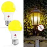 Yellow Led Bug Lights, 9w, 2000k Amber Glow, Auto On/off, E26 Base, 2 Pack. Fixed Price $21.96.