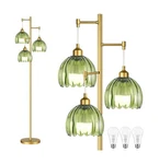 Zecoxol Gold Floor Lamps For Living Room Bedroom-3 Light Glass Lamp Wit.... Fixed Price $77.27.