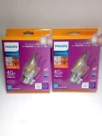 (2) Philips 40w Equivalent Daylight Ba11 Medium Led Decorative Light Bulb 3-pack. Fixed Price $15.00.