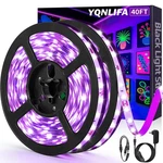 Yqnlifa 40ft Black Light Strip, Blacklight Flexible & Adhesive 720 Leds, Blac.... Fixed Price $30.77.