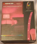 Monster Small Space Led Mood Light Kit W/remote, Bulb &60 Strip New Open Box. Fixed Price $16.00.