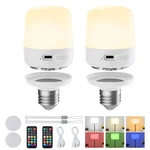 Minetom E26 Rechargeable Light Bulbs With Remote And 2 Pack, Multicolor. Fixed Price $29.40.