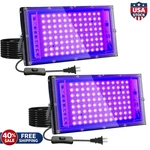 2 Pack 100w Uv Black Light, Ip65 Waterproof, Glow Party Stage Lighting, H. Fixed Price $43.90.
