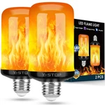 Y- Stop Upgraded Led Flame Light Bulbs, 4 2 Count (pack Of 1), Yellow-2 Pack. Fixed Price $27.24.
