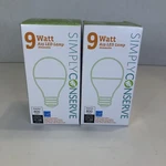 Simply Conserve 9 Watt A19 Led Dimmable Lamps 800 Lumens Lot Of 2 D1. Fixed Price $4.79.