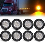 8pcs 2.5 Inch Round Amber 13 Led Side Marker Lights Clearance With Ref.... Fixed Price $77.88.