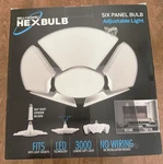 Bell And Howell Hex Bulb, 6 Panel Adjustable Led Light Bulb 3000 Lumen. Fixed Price $17.50.