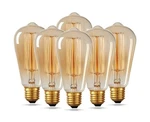 Hession 6-pack Vintage Edison Bulbs, St64 40w E26 Base Amber Gl... Fast Usa Ship. Fixed Price $31.47.