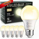 Tjoy 6 Pack A19 Led Light Bulbs, 60 Watt Equivalent Pack, 3000k Warm White. Fixed Price $22.98.