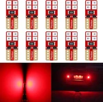 Phinlion 12v T10 168 194 Red Led Light Bulbs, Super Bright Miniature 8-smd Wedge. Fixed Price $14.11.
