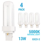 Pack Pl13w/2u/2p/827 Plug-in 13w T4 Double Tube 2-pin Gx23-2 5000k Natural Light. Fixed Price $15.25.