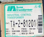 Acme 75va Ta-2-81201 Industrial Control Transformer-nib. Fixed Price $59.00.