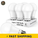 Lepro 14w Led Daylight Bulbs, 1500 Lumen, A19 E26, 6 Pack. Fixed Price $31.99.
