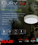 Rab 16 Watt 12 Inch Round Curv Led Surface Mount Light- Cct Selectable. Fixed Price $39.99.