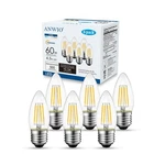 Anwio Clear B11 Candle Light Bulb Indoor Led Filament Chandelier Candelabra B.... Fixed Price $22.83.