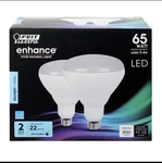 2 Pack Feit Electric Br40 65w 500k 850 Lumens Daylight Led E26 Bulbs. Fixed Price $8.99.