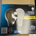 6 Pack Ecosmart (2-pack) A19 Bright White Thinner Filament Clear 40w - Led Bulbs. Fixed Price $27.95.