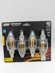 4 Pack - Feit Electric 60-watt Equivalent B10 E12 Candelabra Dimmable. Fixed Price $14.99.