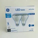 2 Bulbs Ge Led Basic 65w Replacement 9w Br30 Indoor Floodlight Non-dimmable New. Fixed Price $14.88.