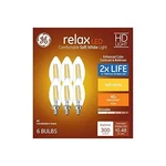 Ge Relax 6-pack 40 W Equivalent Dimmable Soft White B11 Bc Led Light Fixture. Fixed Price $25.77.