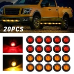 20pcs Amber/red Led Side Bullet Marker Light For Truck Trailer Pickup Ip68 N C. Fixed Price $18.04.
