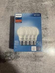 (4-pk) Philips Basic Frosted Non-dimmable Led Light Bulb Soft White 800 Lumens. Fixed Price $5.00.