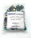Lot Of 25 New Dialight 616-1232-140f Panel Mount Indicator 16mm Green 24vdc. Fixed Price $74.95.