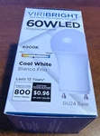 Viribright Ge Current Led 6 Light Bulbs, Gu24 Base, 4000k, 800 Lm, 120v Ac, A19. Fixed Price $27.99.